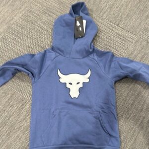 Under Armour Blue Hoodie with Bull Logo